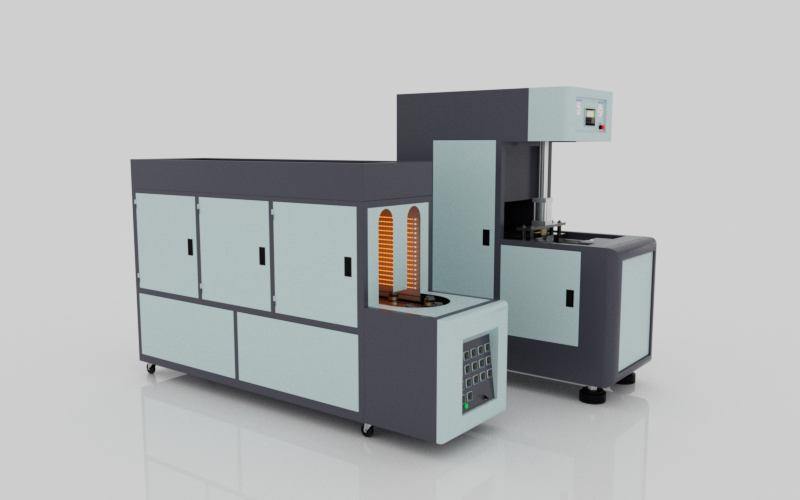 Left view of the Freedom100 Blow Molder